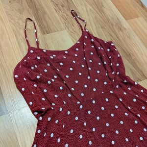 3/25 Burgundy Fit and Flare Dress